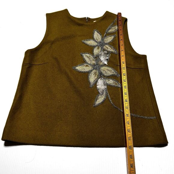 Mignon Doo Size L Large Wool Blend Embellished Sleeveless Shell Top NWT - Picture 11 of 11